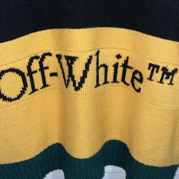 Off-White multi colored sweater size small - Picture 2 of 8